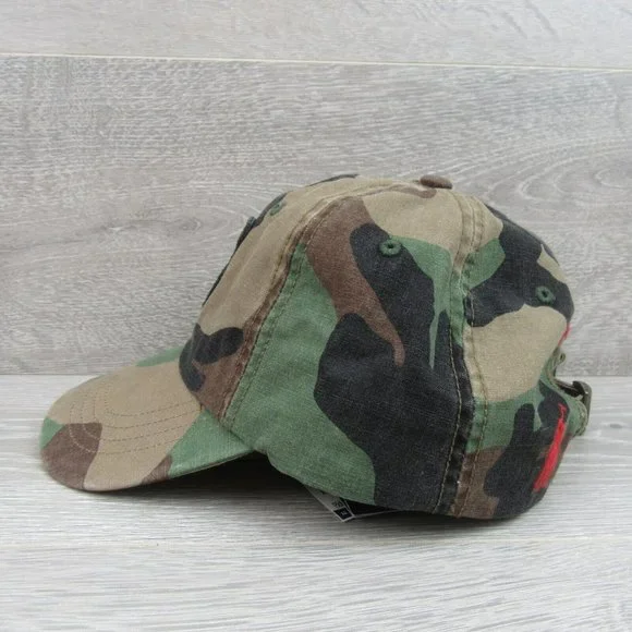 Polo Ralph Lauren Camo Tiger Patch Baseball Hat Cap Adjustable Fit NEW - Picture 6 of 15